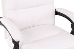 BHM Germany Pisarniški stol Power, umetno usnje, bela barva