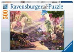 Ravensburger sestavljanka Čarobna reka, grad, konji, 500 delov (15035)