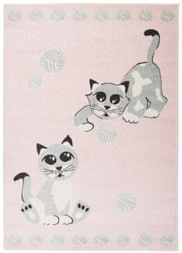 Chemex Happy Barva Otroške Preproge H318A Hay Fba Kremna Roza Siva Večbarvna Črna