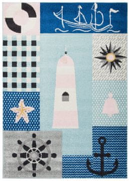 Chemex Happy Barva Otroške Preproge H327A Hay Fba Bela Kremna Modra Roza Rumena Siva Turkizna Večbarvna Črna