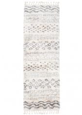 Chemex Preproga Aztec Pločnik Boho Shaggy Z Resicami Fa60A Ejf Kremna Siva 70x200 cm