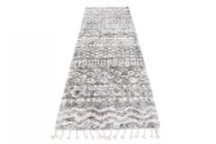 Chemex Preproga Aztec Pločnik Boho Shaggy Z Resicami Fa60A Ejf Kremna Siva 60x200 cm