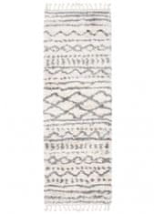 Chemex Preproga Aztec Pločnik Boho Shaggy Z Resicami Fn28D Ejf Kremna Siva 70x200 cm