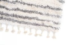 Chemex Preproga Aztec Pločnik Boho Shaggy Z Resicami Fn28D Ejf Kremna Siva 70x200 cm