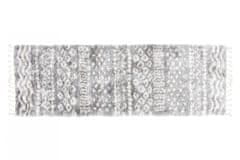 Chemex Preproga Aztec Pločnik Boho Shaggy Z Resicami Fa60B Ejf Kremna Siva 60x200 cm