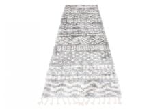 Chemex Preproga Aztec Pločnik Boho Shaggy Z Resicami Fa60B Ejf Kremna Siva 60x200 cm
