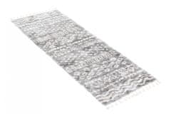 Chemex Preproga Aztec Pločnik Boho Shaggy Z Resicami Fa60B Ejf Kremna Siva 60x200 cm