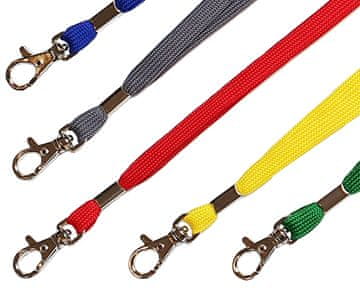 Mave 5 kos Barvnih ovratnih trakov s karabinom (modra, siva, rumena, rdeča, zelena)