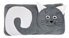 Oblikovana blazina mačka siva - 45x30 cm - Mačka