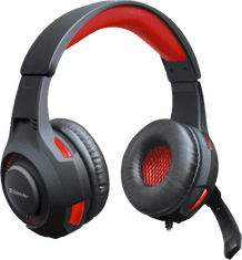 Defender Warhead G-450 gaming slušalke, črni + rdeči, 2.3 m kabel, USB