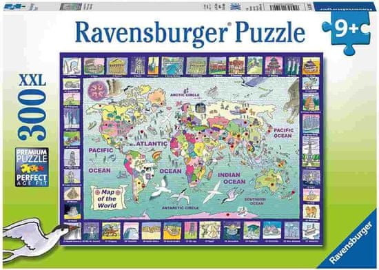 Ravensburger sestavljanka Zemljevid sveta, 300 kosov
