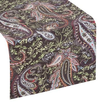 Eurofirany Izvirni žametni namizni prt z dekoracijo 35 cm x 140 cm