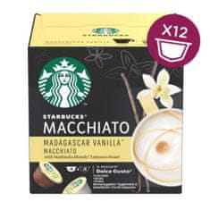 Starbucks Madagascar Vanilla Macchiato by NESCAFÉ Dolce Gusto, kapsule za kavo (12 kapsul za 12 napitkov), škatla, 132g, trojno pakiranje