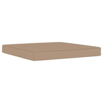Vidaxl Talna blazina za paleto 60x60x6 cm taupe blago