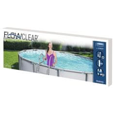 Vidaxl Bazen z lestvijo in črpalko 350x90 cm siv