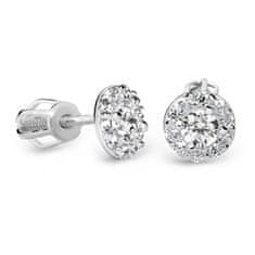 Cutie Diamonds Luksuzni kamniti uhani iz belega zlata z diamanti DZ60167-30-00-X-2