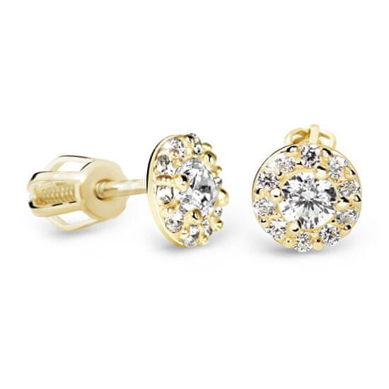 Cutie Diamonds Luksuzni uhani iz rumenega zlata z diamanti DZ60167-30-00-X-1