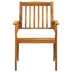 Vidaxl 3058086 5 Piece Garden Dining Set with Cushions Solid Acacia Wood (45962+2x312128)