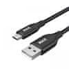 MAX kabel USB 2.0 - micro USB, 1 m, pleteni, črni (UCM1B)