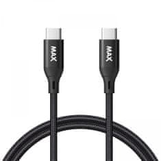MAX kabel USB-C, 95W, 1 m, pleteni, črni (UCCC1B)