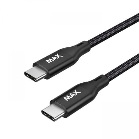 MAX kabel USB-C, 95W, 2 m, pleteni, črni (UCCC2B)