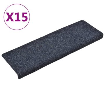 Vidaxl Preproge za stopnice samolepilne 5 kosov 65x21x4 cm antracitne pravokotne robove