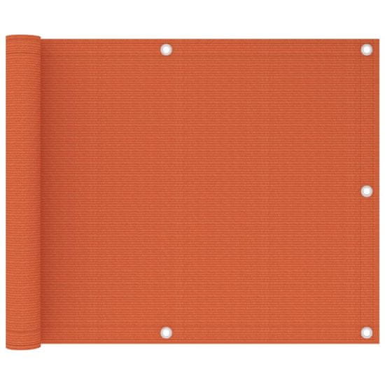 Vidaxl Balkonsko platno oranžno 75x300 cm HDPE