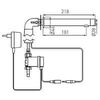 Ferro BORA SENSOR POWER-SAFE armatura stenska elektronska 230V/9V (brez dotika) za hladno ali mešano vodo krom