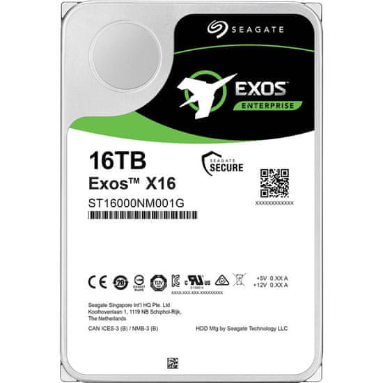 Seagate trdi disk Exos X16 16TB 3.5 SATA 3 256MB 7200rpm (ST16000NM001G)