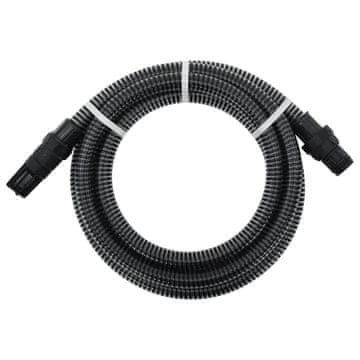 Vidaxl Sesalna cev s PVC priključki črna 1 4 m PVC