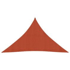 Vidaxl Senčno jadro 160 g/m2 terakota 3,5x3,5x4,9 m HDPE
