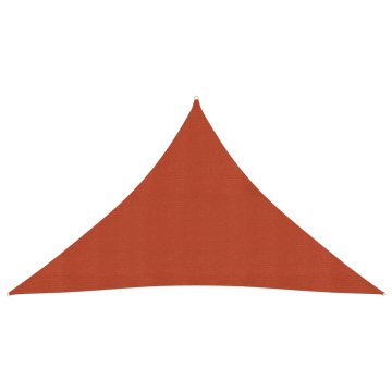 Vidaxl Senčno jadro 160 g/m² terakota 3,5x3,5x4,9 m HDPE