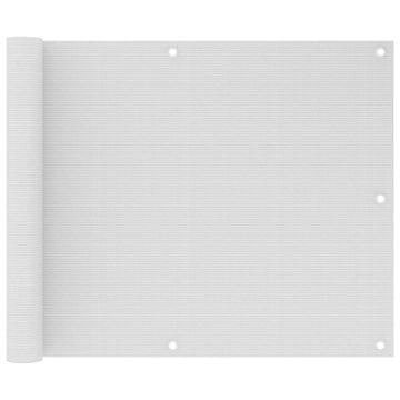 Vidaxl Balkonsko platno belo 75x500 cm HDPE