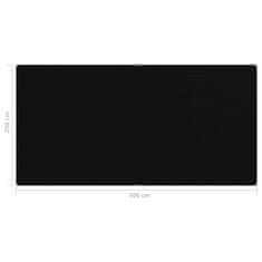 Vidaxl Preproga za šotor 250x500 cm črna