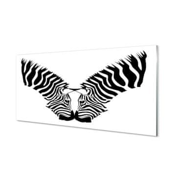 tulup.si Slika na akrilnem steklu Ogledalo zebra 2 obešalnika