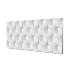 tulup.si Slika na steklu 3d šestkotnikov 100x50 cm 4 obešalnika