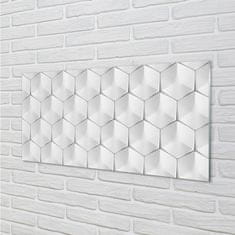 tulup.si Slika na steklu 3d šestkotnikov 100x50 cm 4 obešalnika