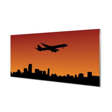 tulup.si Zidna obloga za kuhinju Plane in sončni zahod nebo