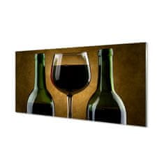 tulup.si Slika na steklu 2 steklenici vina stekla 100x50 cm 4 obešalnika