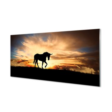 tulup.si Slika na akrilnem steklu Unicorn sunset 2 obešalnika