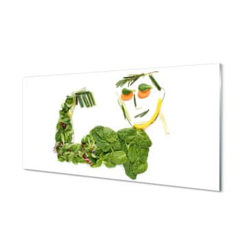 tulup.si Slika na steklu Znak z zelenjavo 2 obešalnika