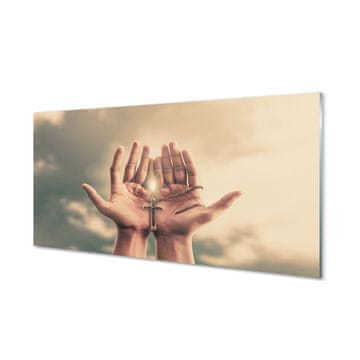 tulup.si Slika na akrilnem steklu Cross hands nebo 2 obešalnika