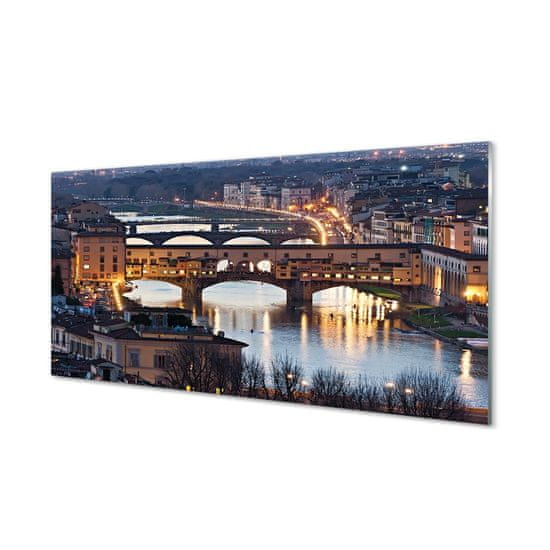 tulup.si Steklena slika Italija bridges noč reka