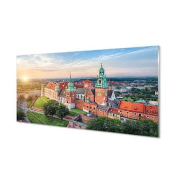 tulup.si Steklena slika Krakov grad panorama sunrise 2 obešalnika
