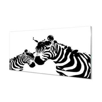 tulup.si Slika na akrilnem steklu Poslikano zebra 4 obešalnika