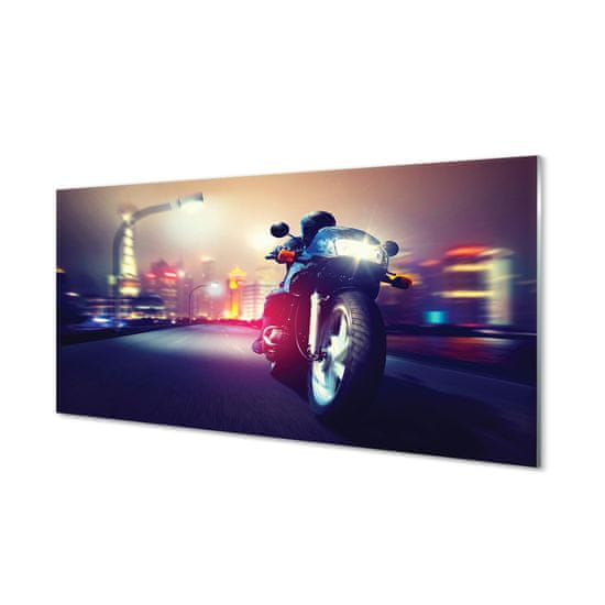 tulup.si Slika na steklu Motorcycle mesto nebo