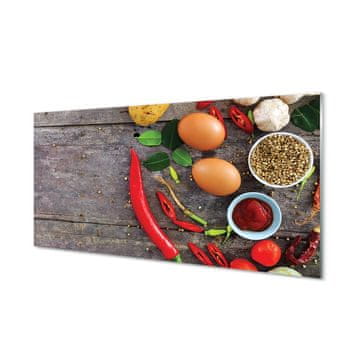 tulup.si Slika na steklu Pepper zapusti jajca 4 obešalnika