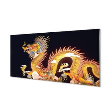 tulup.si Steklena slika Golden japonski dragon 2 obešalnika