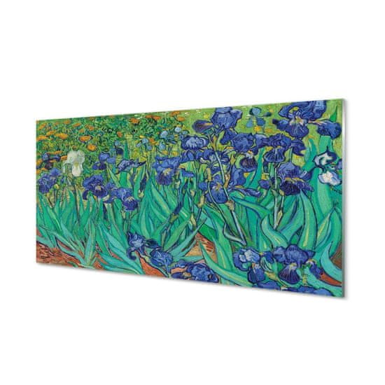tulup.si Slika na steklu Art rože perunike