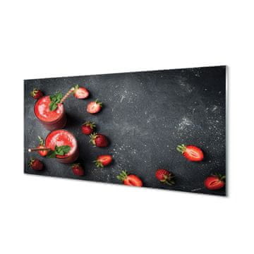 tulup.si Slika na steklu Strawberry coctail 2 obešalnika